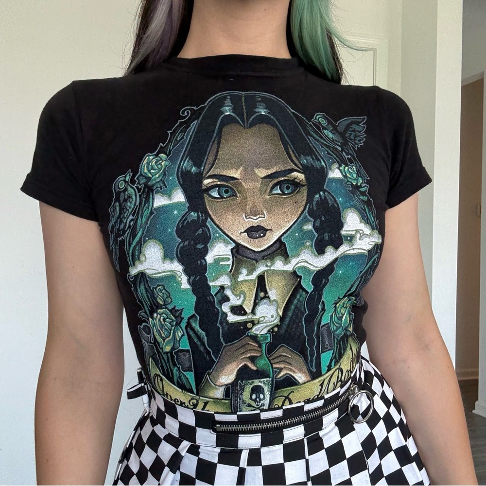 TIM SHUMATE Wednesday Addams tshirt